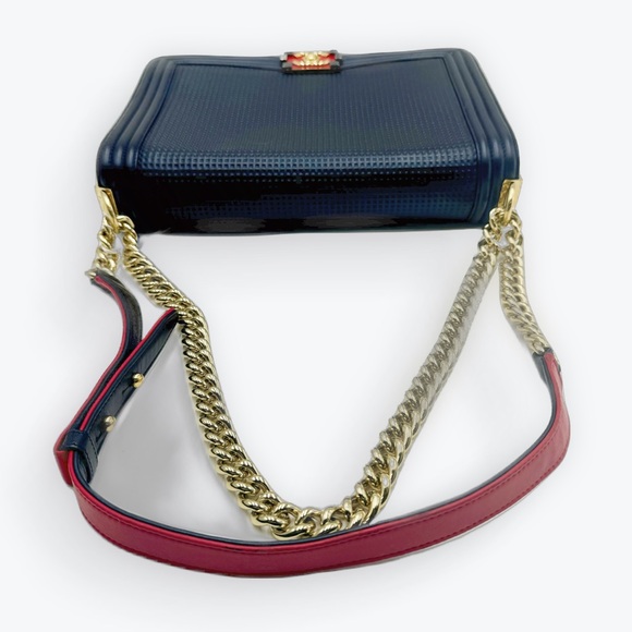 Auth Chanel Navy Blue Limited Edition Boy Flap Large New Cube Shoulder Bag - Picture 2 of 16